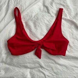 ASOS red bikini top